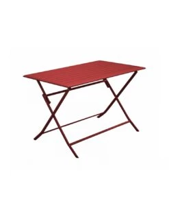 Table Pliante LORITA 110 X 70 Cm En Aluminium - Rouge
