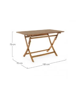 Table Pliante Rectangle En Acacia Noemi 120 X 70 Cm -Garantia Soldes Magasin table pliante rectangle en acacia noemi 120 x 70 cm 1
